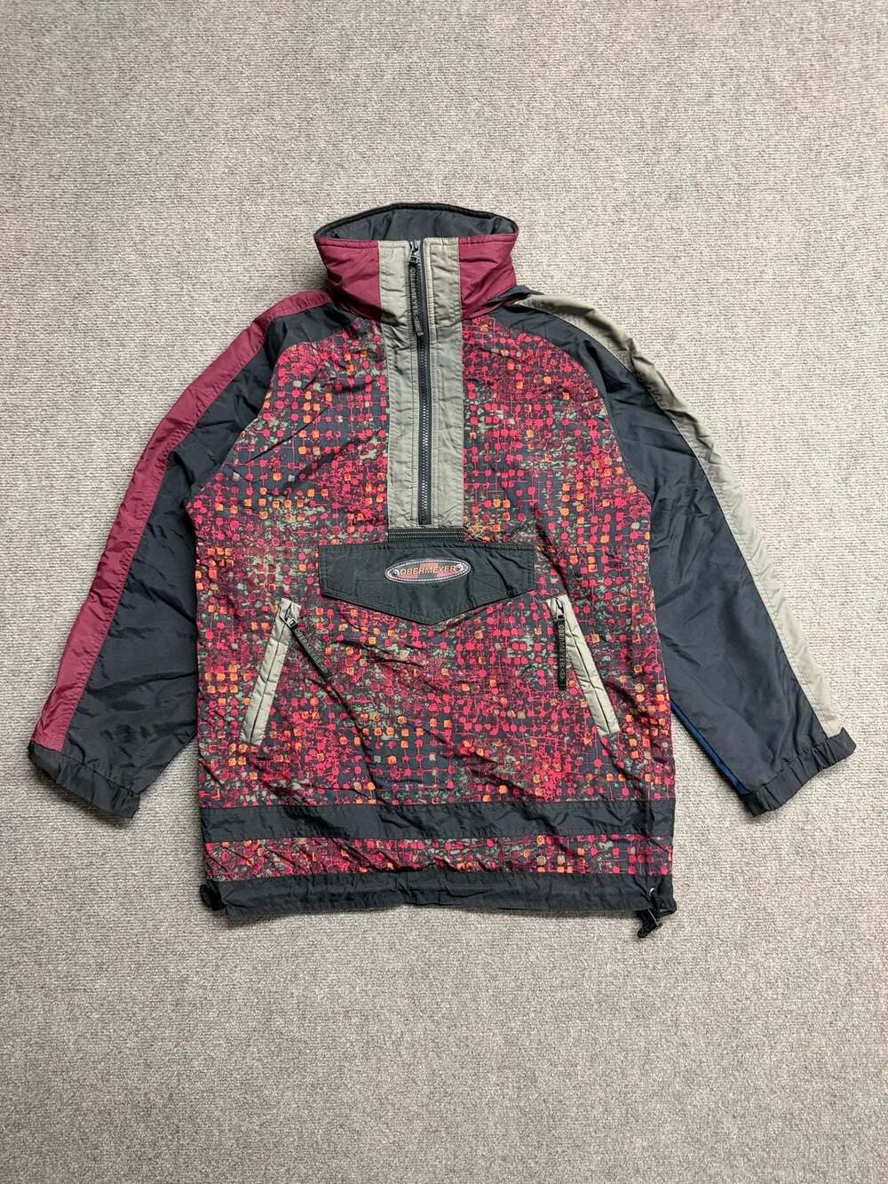 Obermeyer Vintage 90s Ski Anorak Pullover Jacket Multicolor